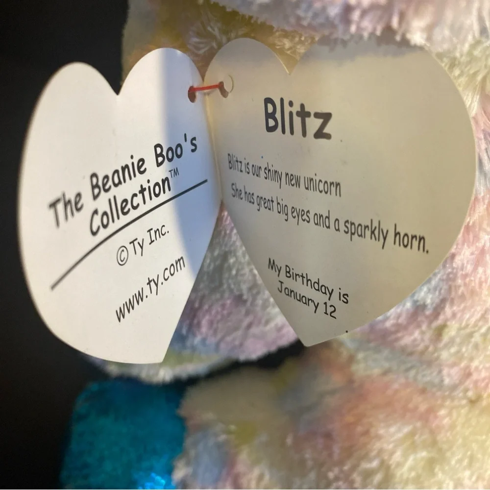 TY Beanie Boos - BLITZ the Unicorn Boo Toy Large 17” (new Other Flaws In Photos)